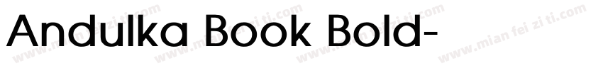 Andulka Book Bold字体转换